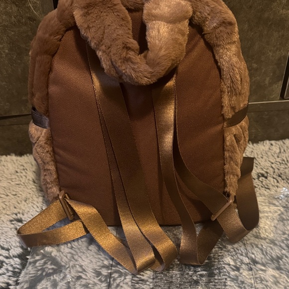 Nike Brown Faux-Fur Mini Backpack - Picture 4 of 13